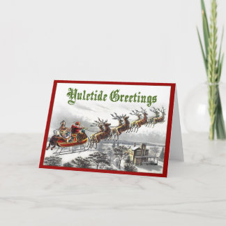 Santa's Yuletide Hälsning Helgkort