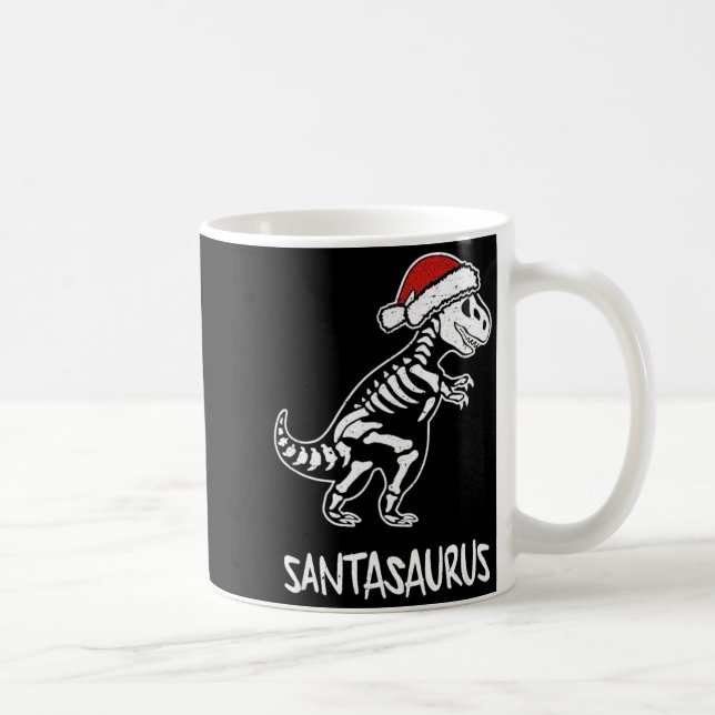 Santasaurus Dinosaur Skelett Jul T Rex  Kaffemugg (Höger)