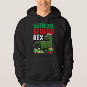 Santasaurus Rex jul Rex Dinosaur Santa Kids Hoodie