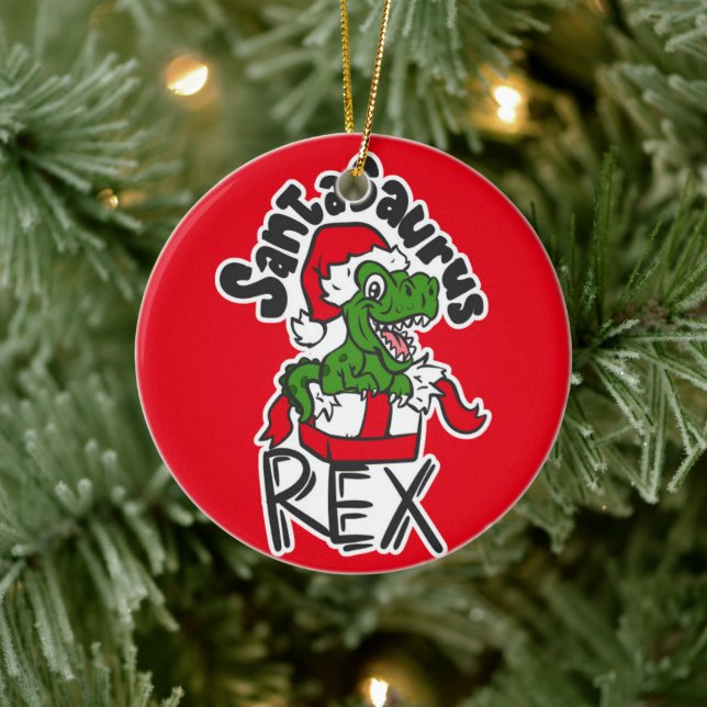 Santasaurus Rex Julgransprydnad Keramik (Träd)