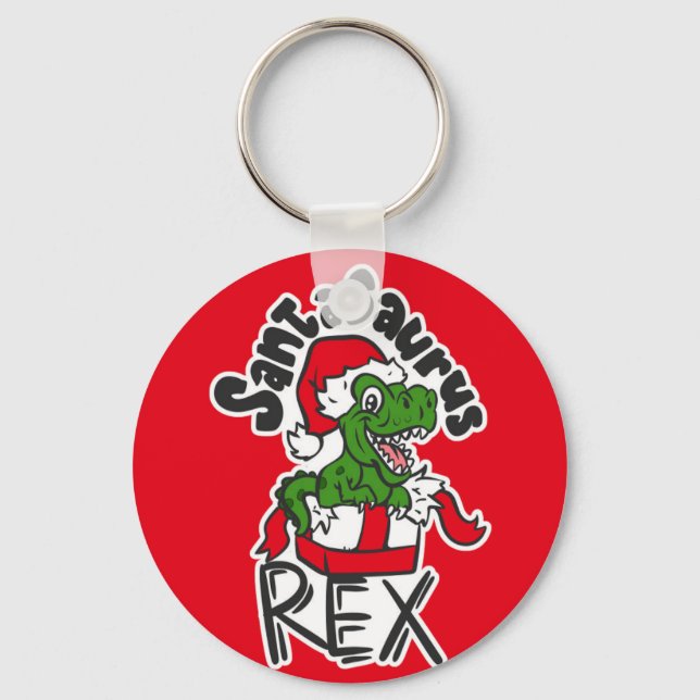 Santasaurus Rex Nyckelring (Framsida)