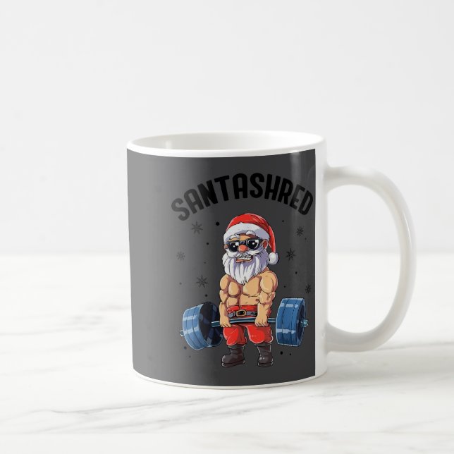 Santashred Funny Santa Meme Xmas Gym Bodybuilding  Kaffemugg (Höger)