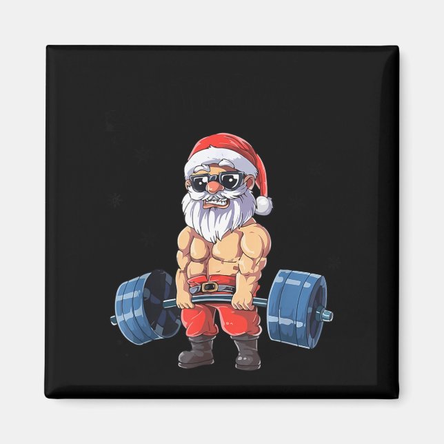Santaslitrolig Jul Tomte Meme Jul Gym Bodybuilding Magnet (Framsidan)