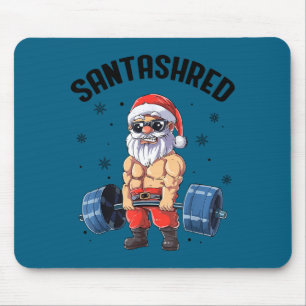 Santaslitrolig Santa meme jul gym kroppsbyggande Musmatta