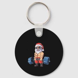 Santaslitrolig Santa meme jul gym kroppsbyggande Nyckelring