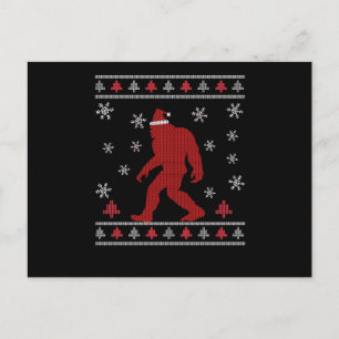 Santasquatch Bigfoot Tomte Sasquatch Vykort
