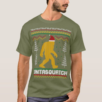 Santasquatch Bigfoot Ugly julsötare T Shirt