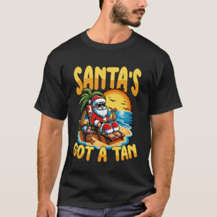 Santau2019s Fick en Solbränna Rolig jul i juli T Shirt