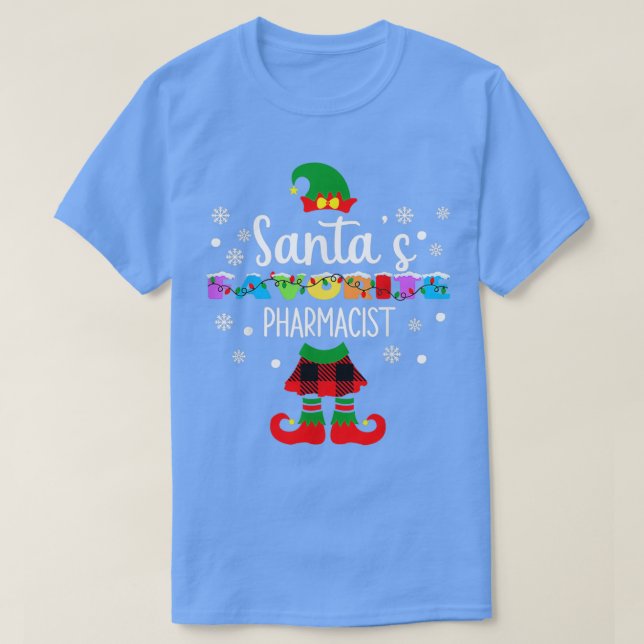 Santax27s Fav Pharmacist Funny jul Elf T Shirt (Design framsida)
