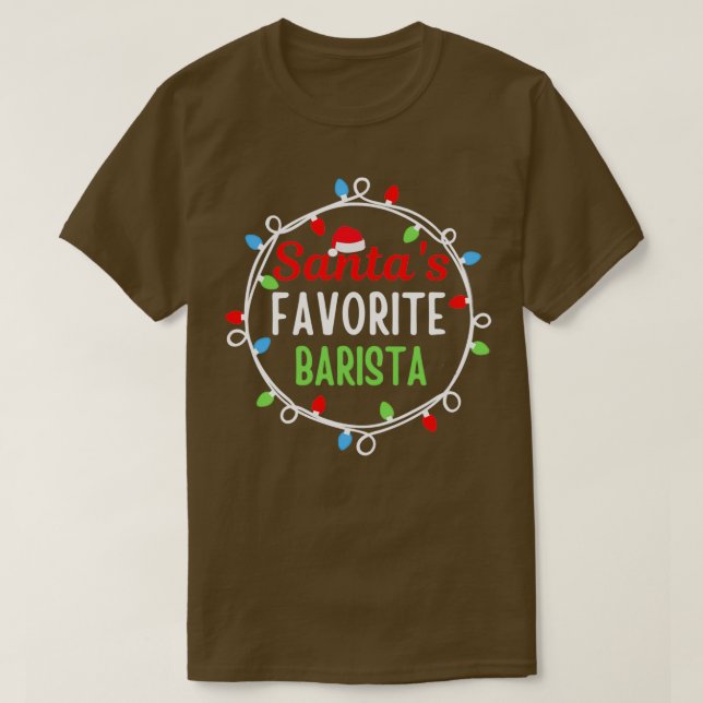 Santax27s Favorite Barista Funny jul T Shirt (Design framsida)