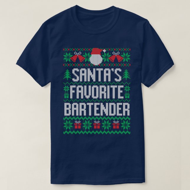 Santax27s Favorite Bartender 1 T Shirt (Design framsida)