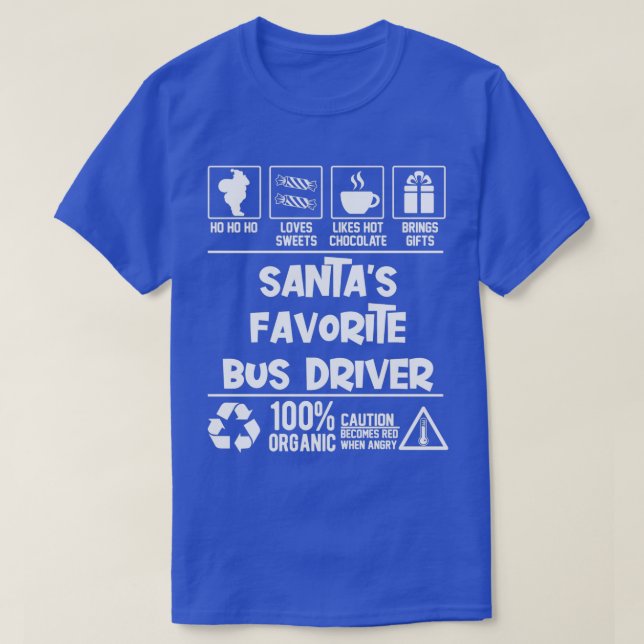 Santax27s Favorite Buss Driver jul HO HO T Shirt (Design framsida)