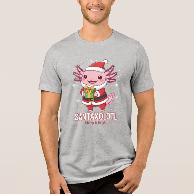 SANTAXOLOTL Glad Jul Unisex T-Shirt (Framsida)