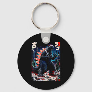 Santazilla japansk monster Kaiju dinosaur jul Nyckelring