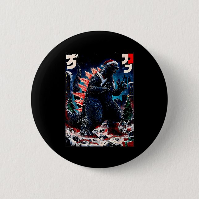 Santazilla japanska monster Kaiju dinosaur jul Knapp (Framsida)