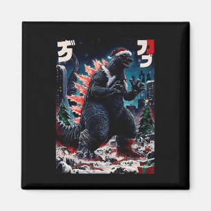 Santazilla japanska monster Kaiju dinosaur jul Magnet