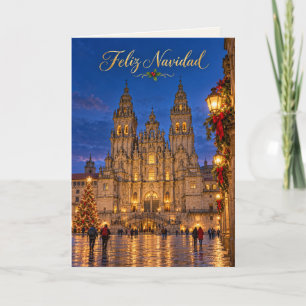 Santiago Catedral Feliz Navidad Helgkort