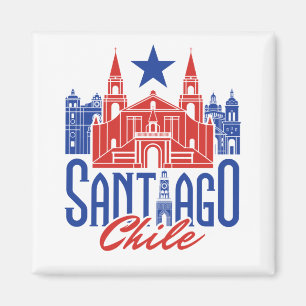 Santiago Chile Chilean Souvenir Travel Vacacaceae Magnet