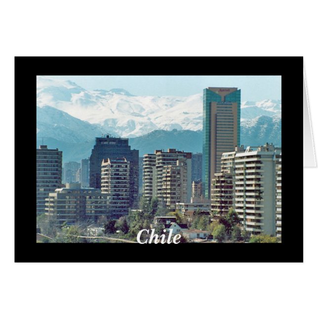 Santiago Chile Hälsningskort (Framsidan Horizontal)