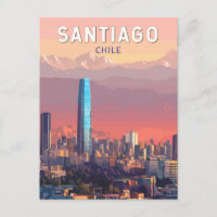Santiago Chile Illustration Resa Konst Vintage