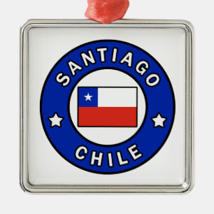 Santiago Chile Julgransprydnad Metall