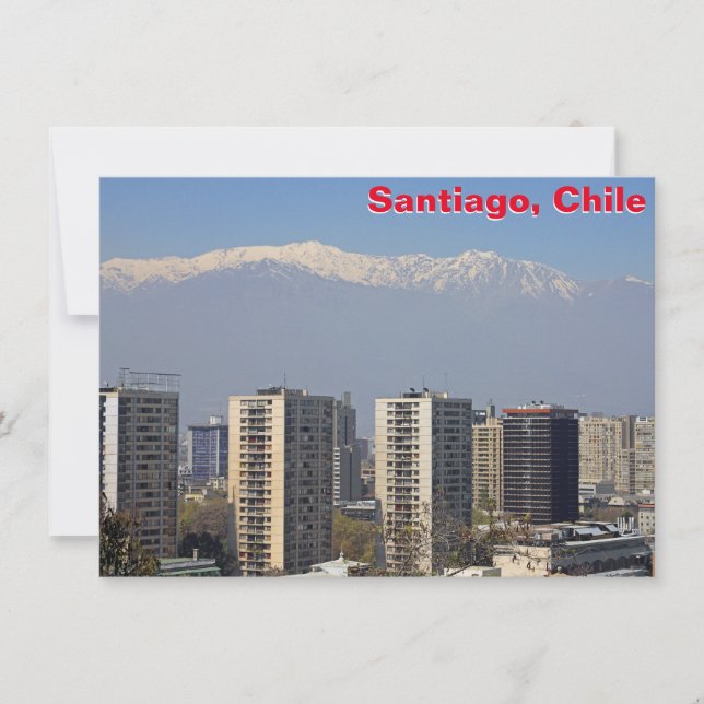 Santiago, Chile-kort (Framsida)