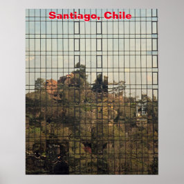 Santiago, Chile-reflektion Poster