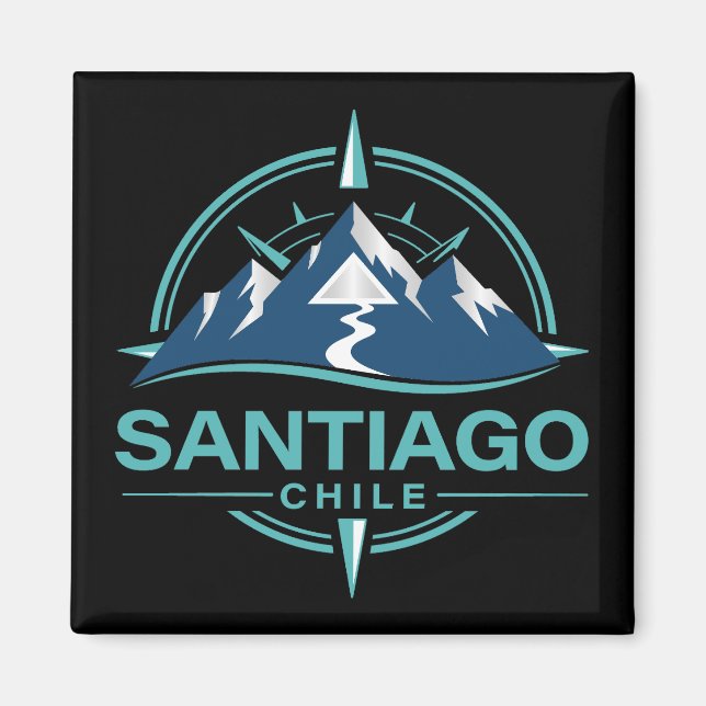 Santiago Chile Sydamerika Magnet (Framsidan)