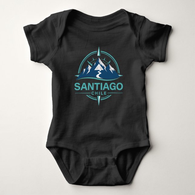 Santiago Chile Sydamerika T Shirt (Framsida)