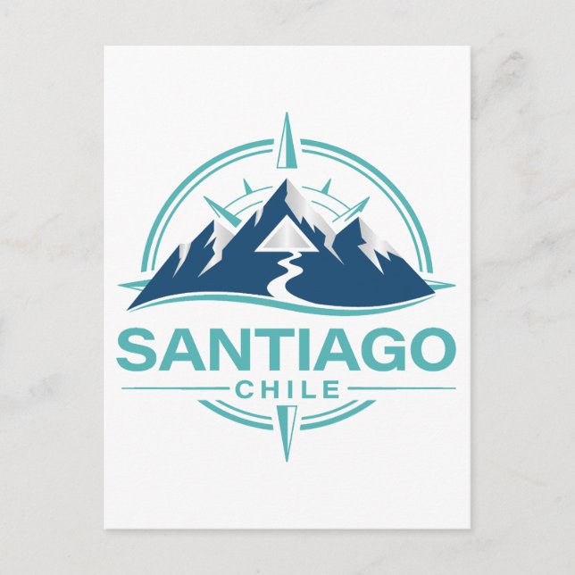 Santiago Chile Sydamerika Vykort (Framsida)