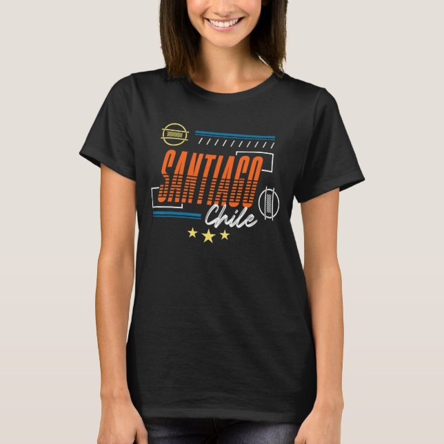 Santiago Chile T Shirt (Framsida)