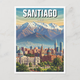 Santiago Chile Travel Vykort
