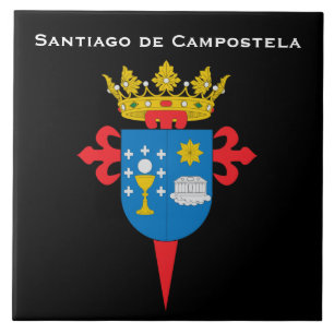 Santiago de Campostela* keramiska Spanien belägge Kakelplatta