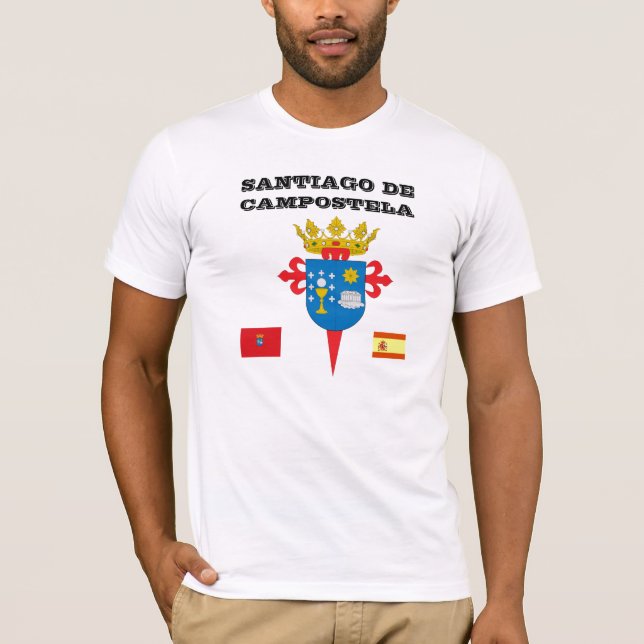 Santiago* de Campostela Spanien T-tröja T Shirt (Framsida)