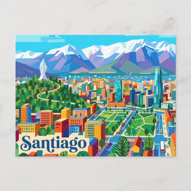 Santiago de Chile Vykort (Framsida)