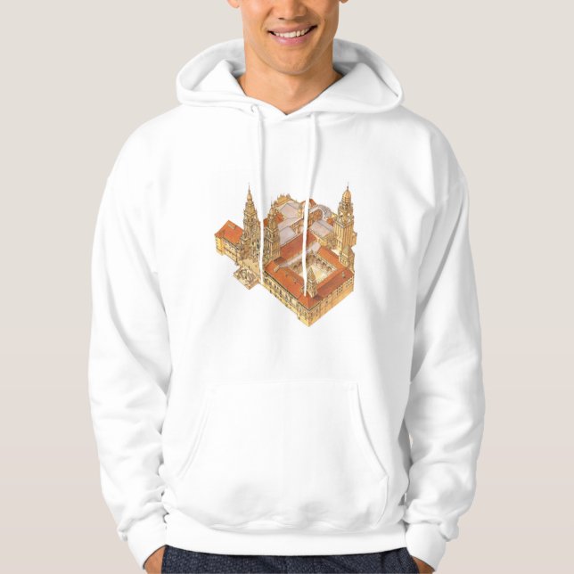 Santiago de Compostela domkyrka. Spanien Hoodie (Framsida)