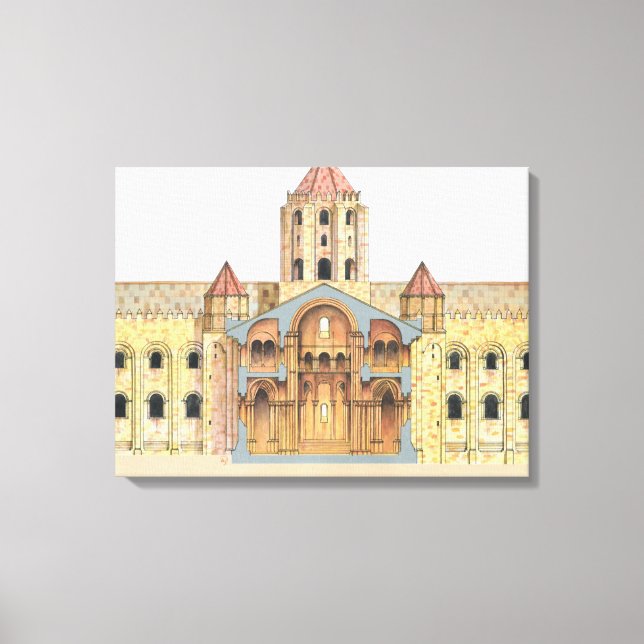 Santiago de Compostela Romanesque Canvastryck (Framsida)