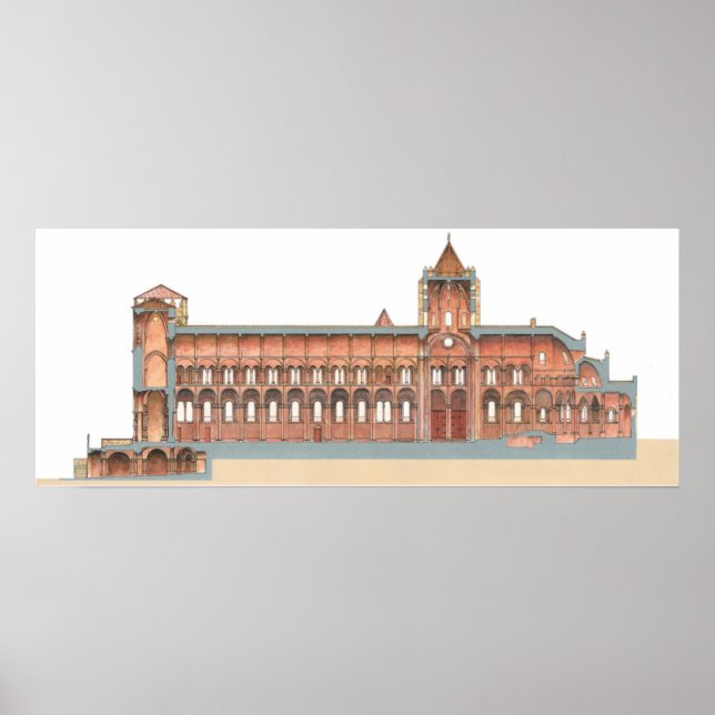 Santiago de Compostela Romanesque Cathedral 2 Poster (Framsidan)