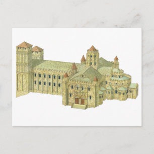 Santiago de Compostela romanska katedral. Vykort