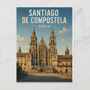 Santiago De Compostela Spanien Historisk Resa 🏙️ Vykort