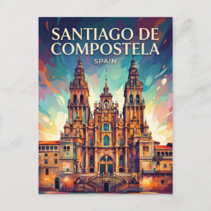 Santiago de Compostela Spanien Vykort