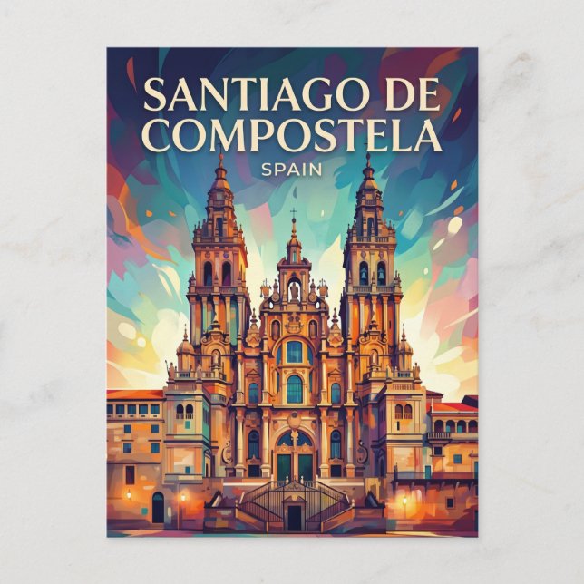 Santiago de Compostela Spanien Vykort (Framsida)