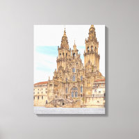 Santiago de Compostela. Western fasad. Spanien