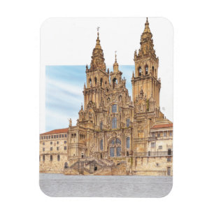 Santiago de Compostela. Western fasad. Spanien Magnet