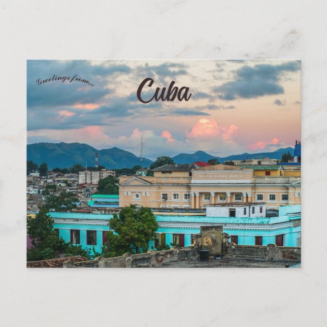 Santiago de Cuba på Kuba Vykort (Framsida)