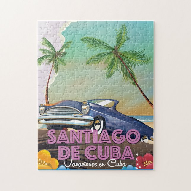 Santiago de Cuba Vintage resemotiv Pussel (Vertikal)