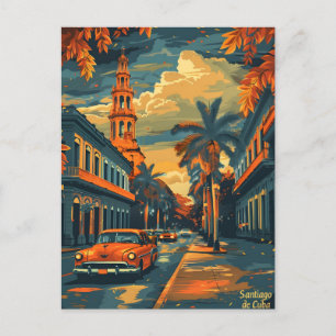 Santiago de Cuba vintage Vykort
