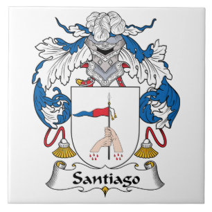 Santiago familjvapensköld kakelplatta