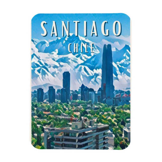 Santiago : La ville cosmopolite  Magnet (Vertikal)