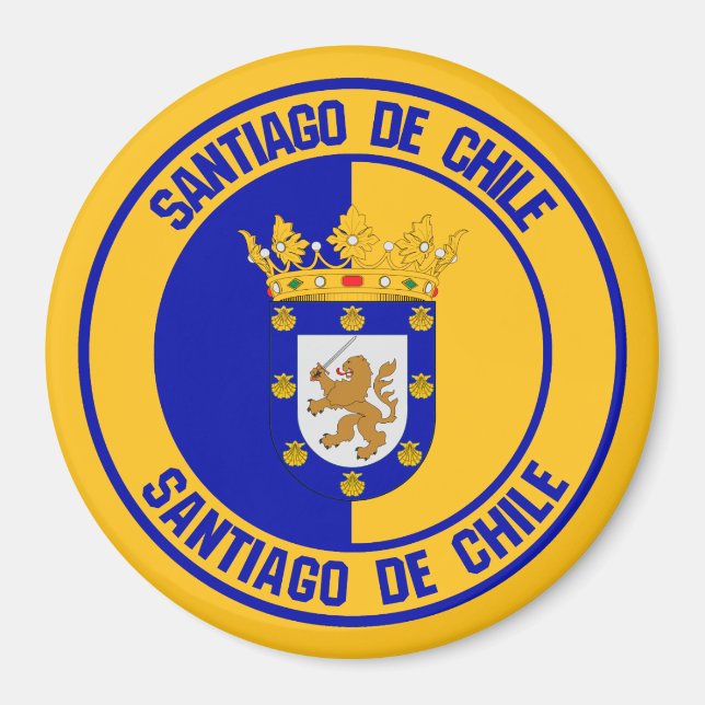 Santiago Round Emblem Magnet (Framsidan)